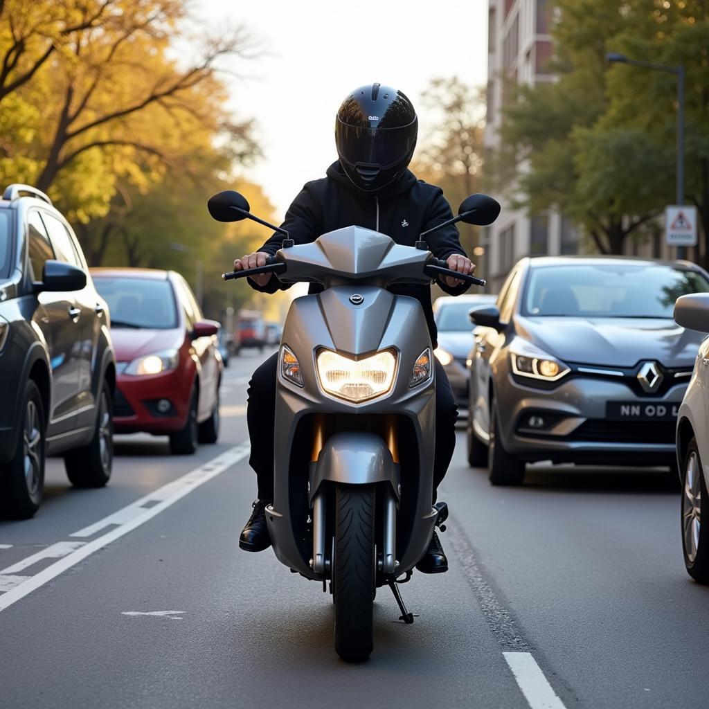 Piaggio MP3 400 LT im Stadtverkehr