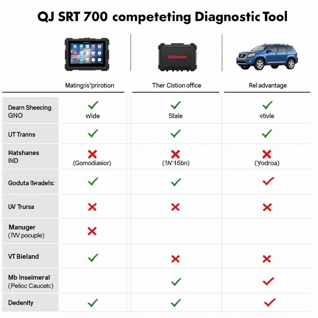 Vergleich des QJ SRT 700 mit anderen Diagnosegeräten