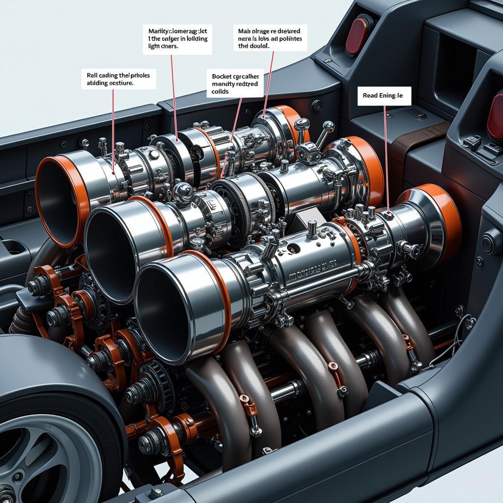 Raketentriebwerk und Supersonic Thrust im schnellsten Auto