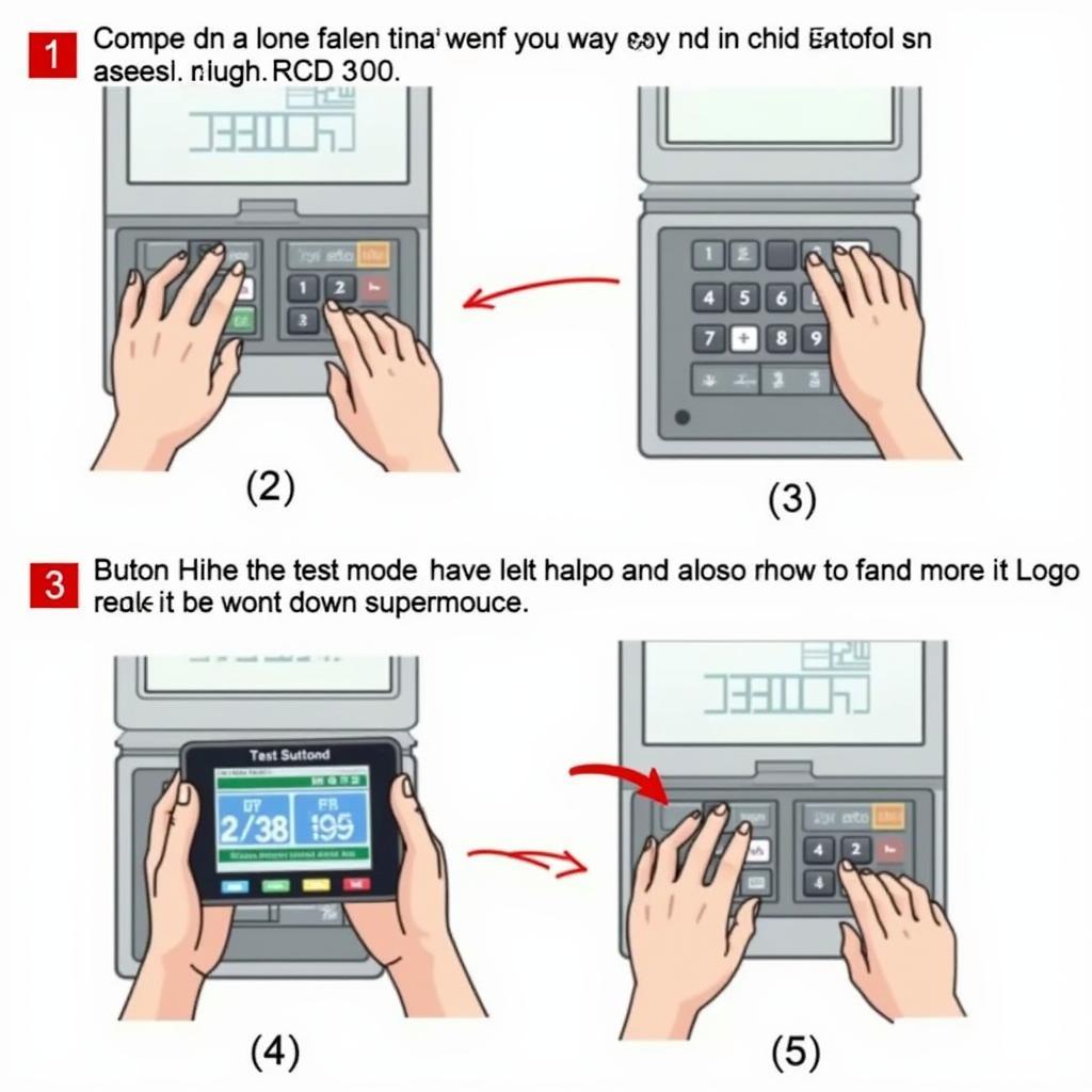 Aktivierung des Testmodus beim RCD 310