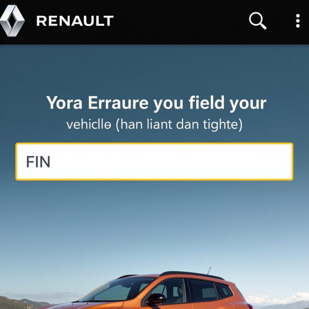 FIN in der My Renault App eingeben