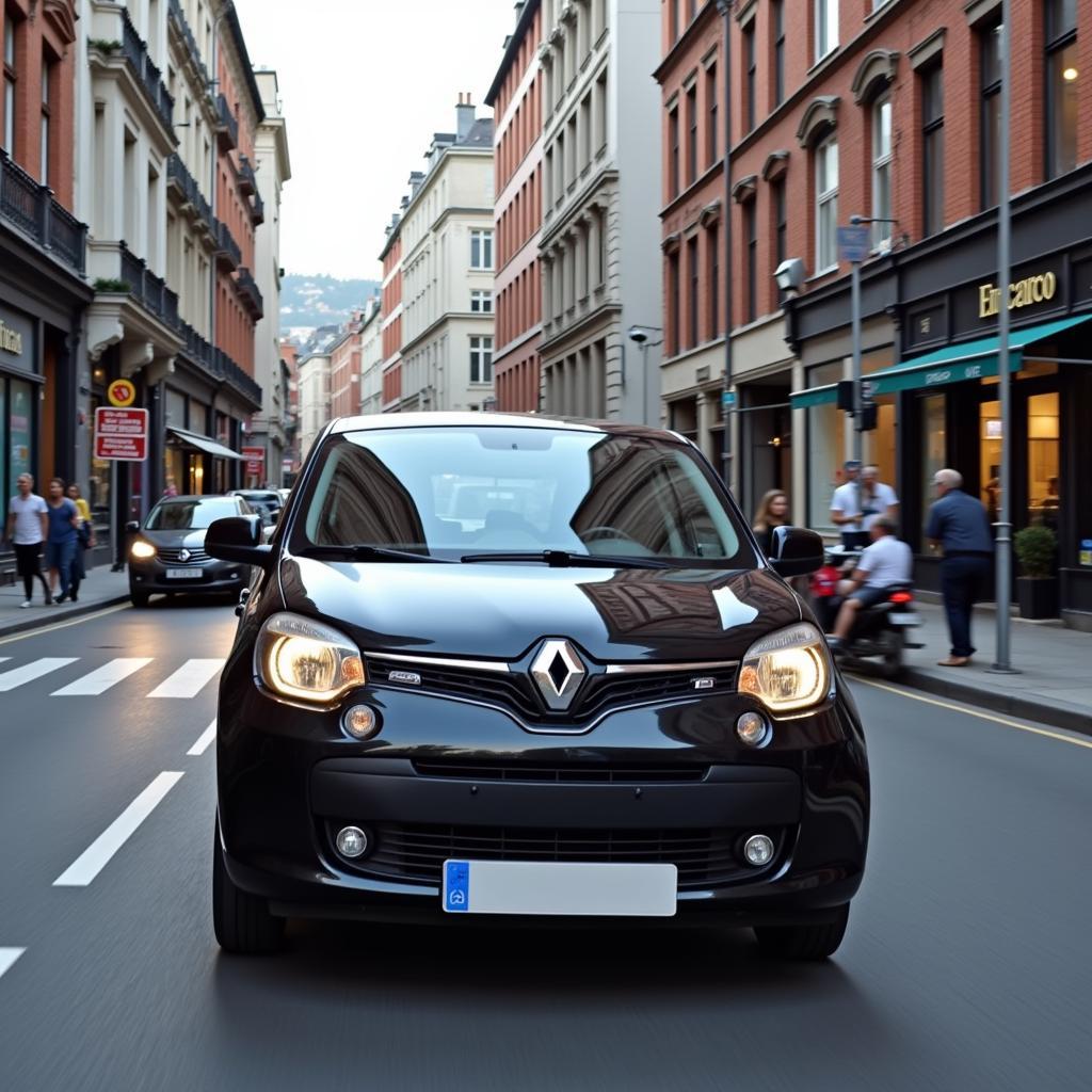 Renault Twingo 2014 im Stadtverkehr