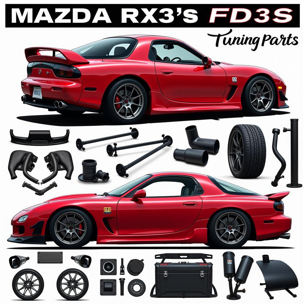 Tuning-Optionen für den Mazda RX-7 FD3S: Von Leistungssteigerungen bis optischen Modifikationen.