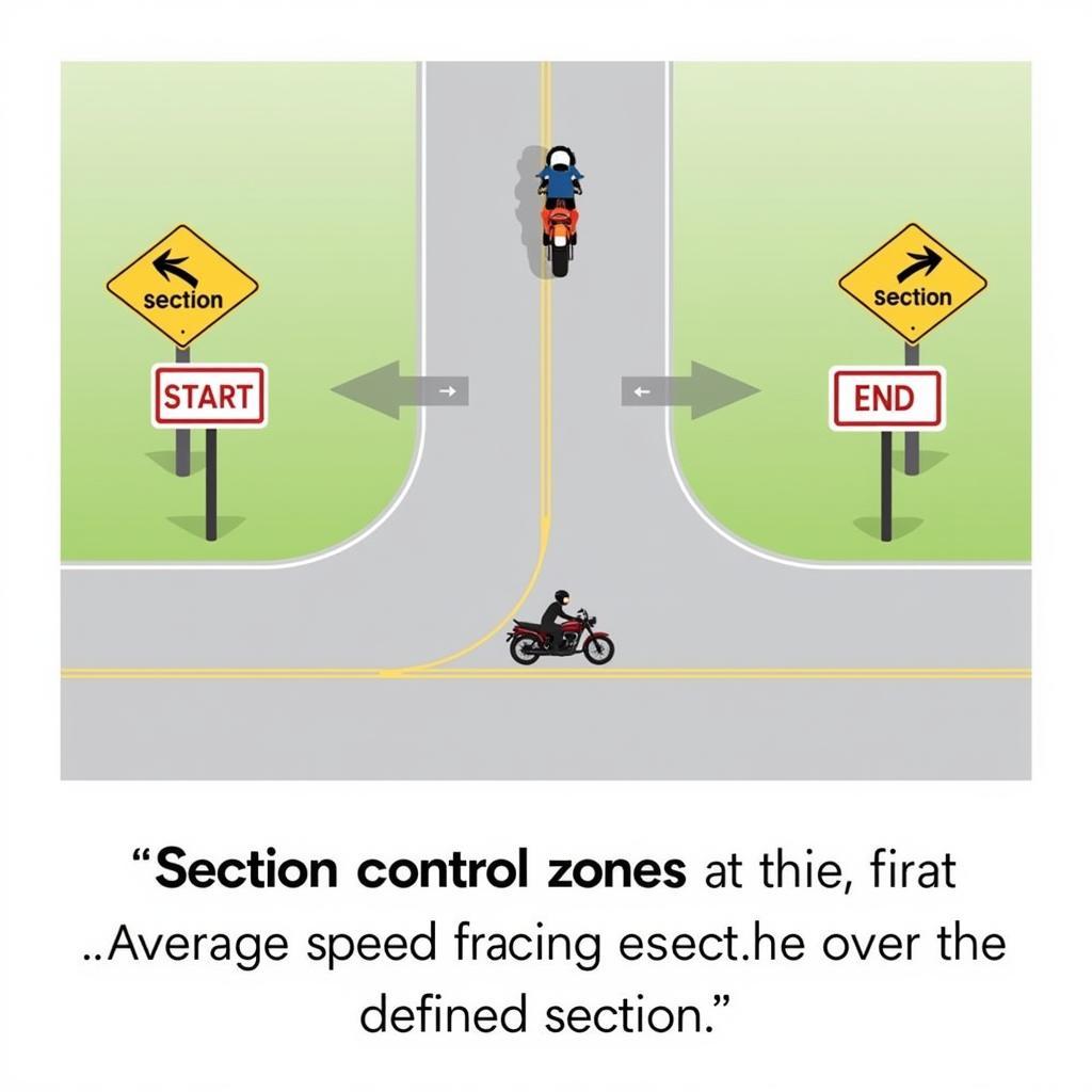 Section Control misst die Durchschnittsgeschwindigkeit von Motorrädern.