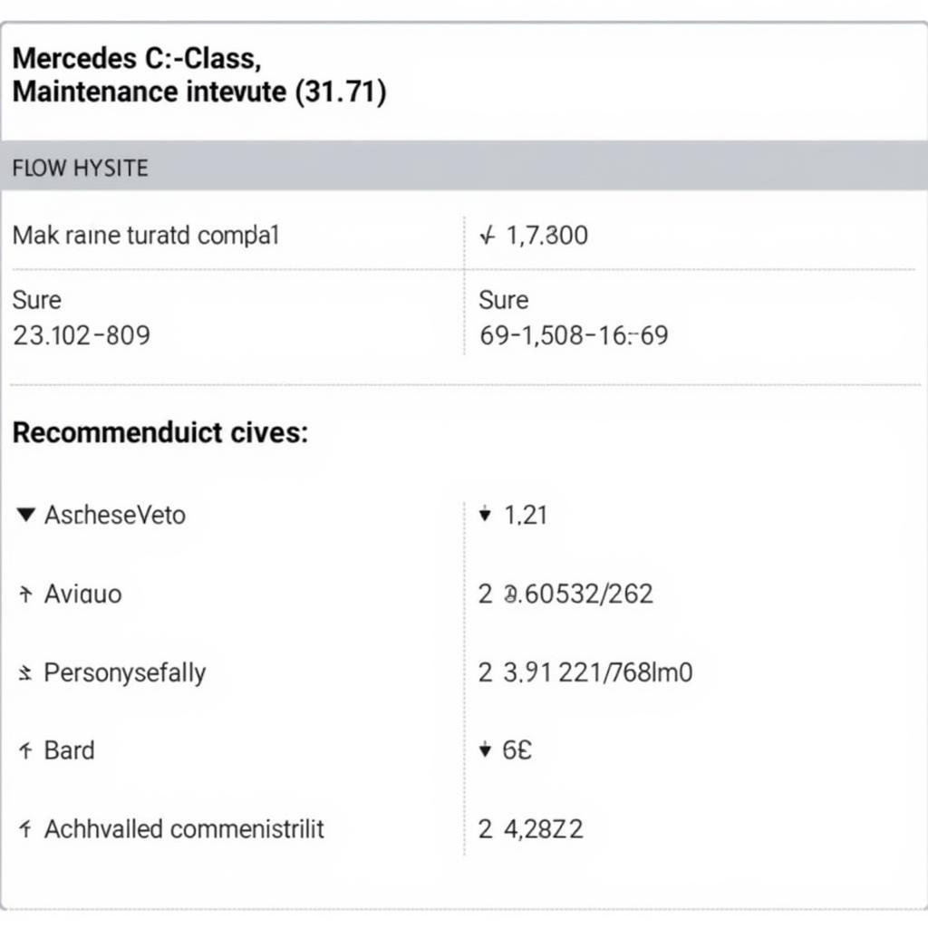 Service B1 Mercedes C-Klasse Wartung