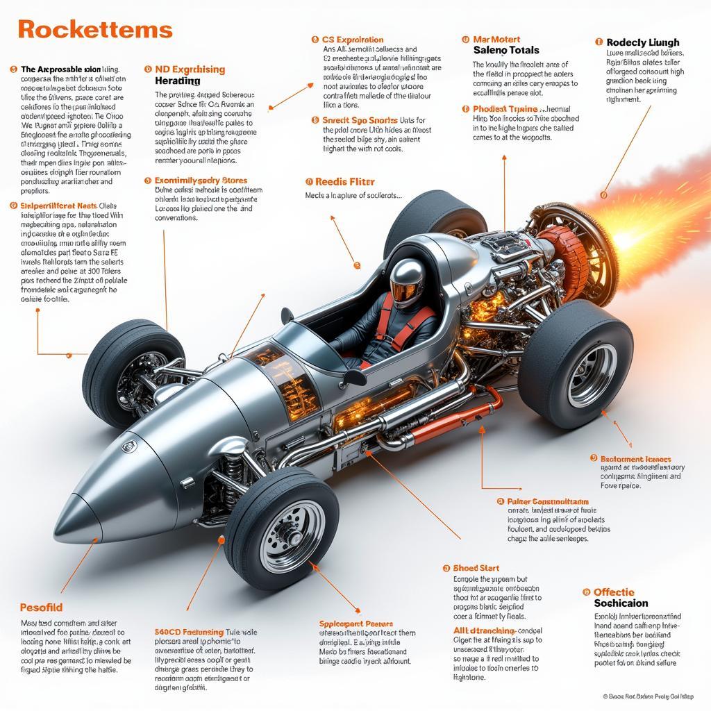 Sicherheitssysteme im Raketenauto bei Höchstgeschwindigkeit