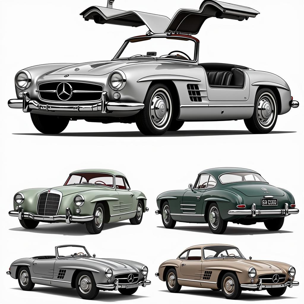 Frühe Modelle des Mercedes SL300