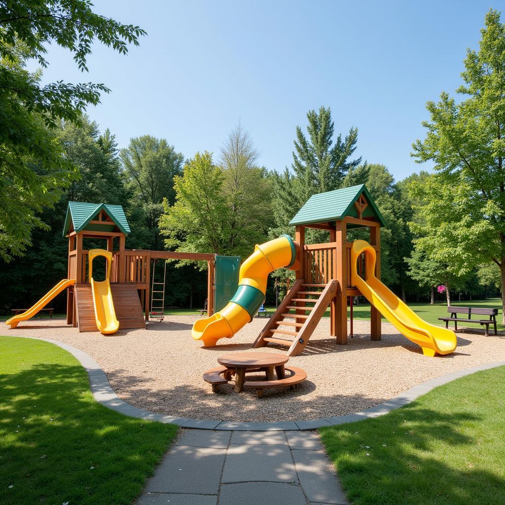 Kinderspielplatz im Vogel Affenpark Eckenhagen