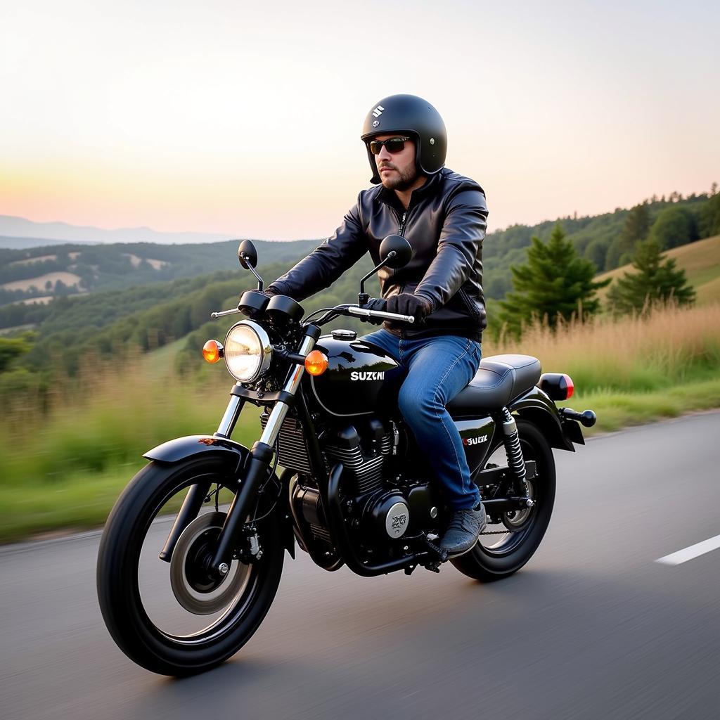 Suzuki 650 Savage auf der Straße