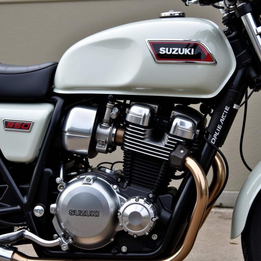 Detailansicht einer Suzuki 650 Savage