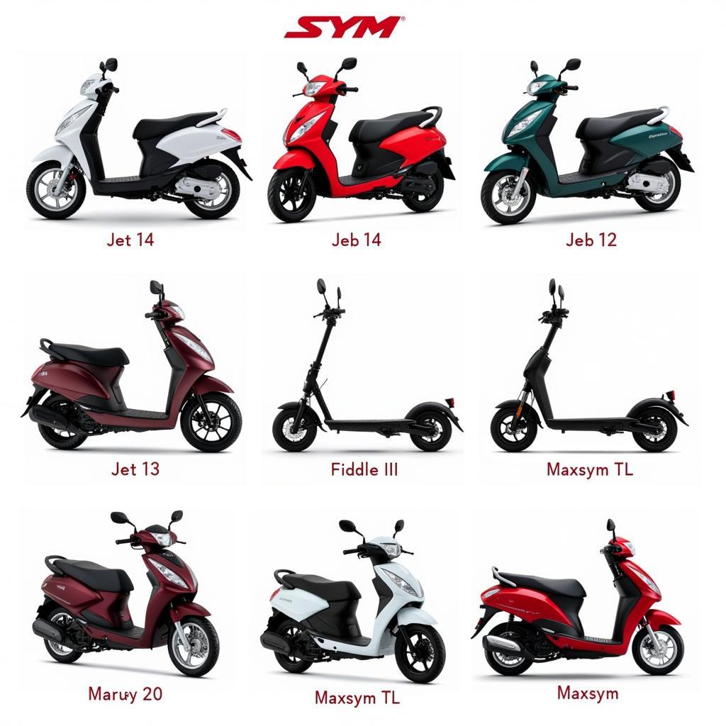 Übersicht der verschiedenen SYM Scooter Modelle