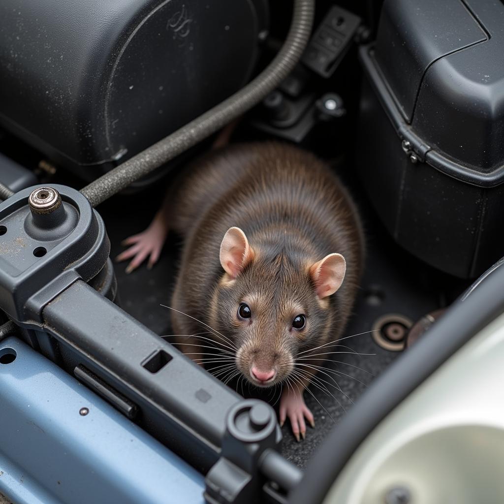 Tote Ratte im Auto: Ein Problem