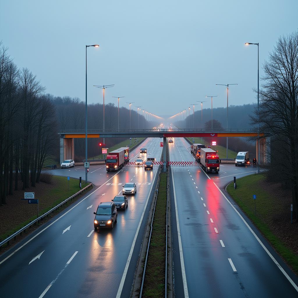 Grenzkontrolle an der Transitautobahn A2