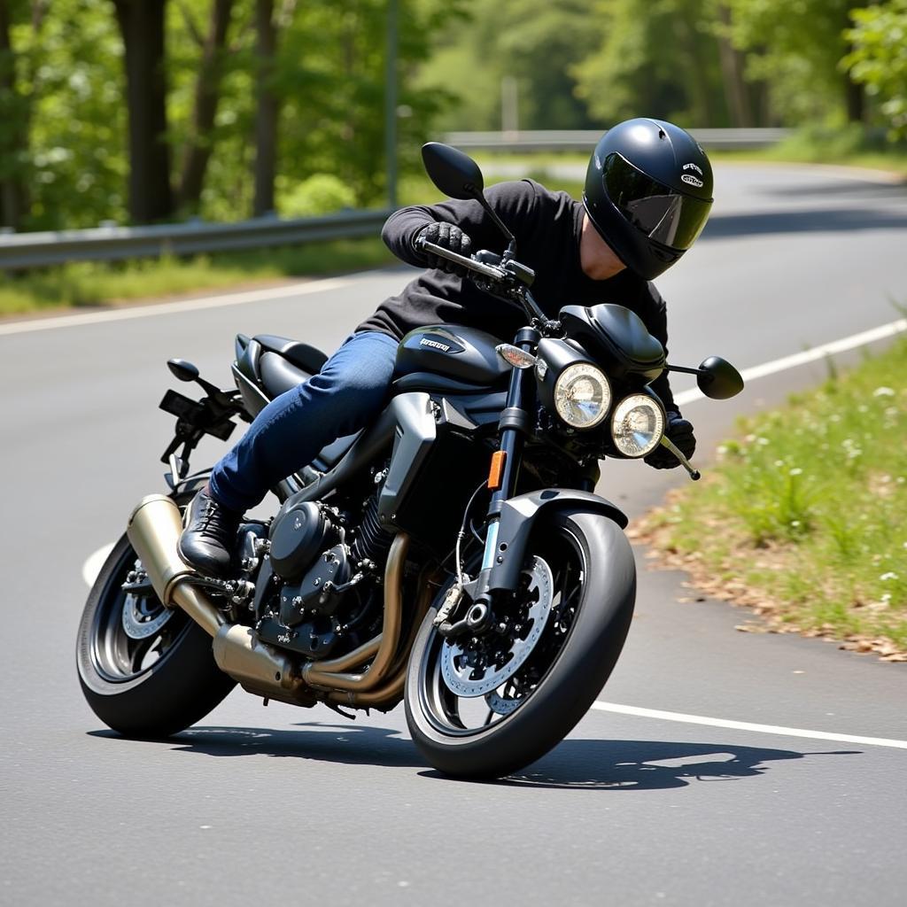 Triumph Street Triple 675 R in Kurve