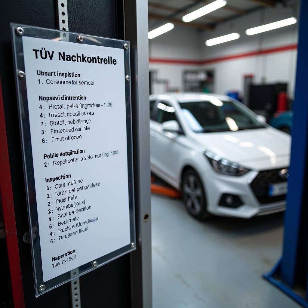 TÜV Nachkontrolle Kosten in der Werkstatt