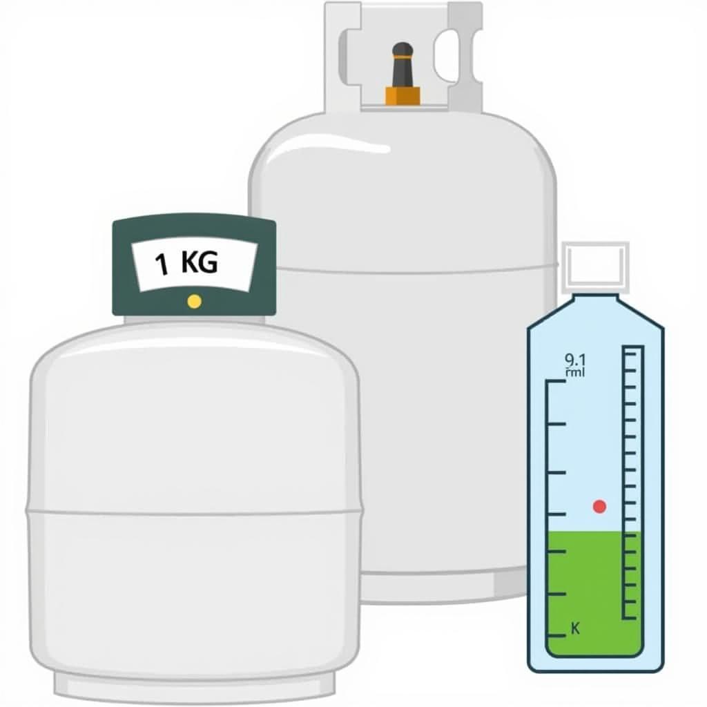 Umrechnung von Flüssiggas von Kilogramm zu Liter