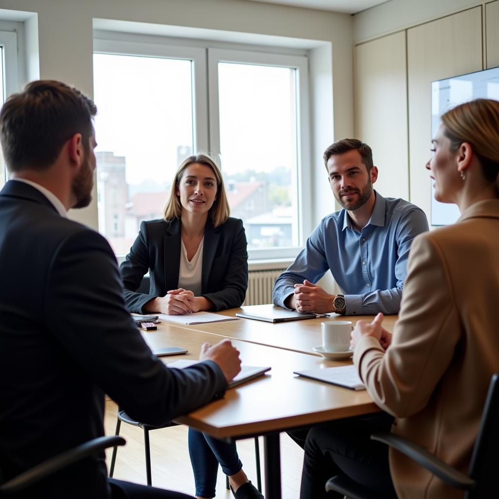 Vornehmes Verhalten im Geschäftsleben während einer Besprechung