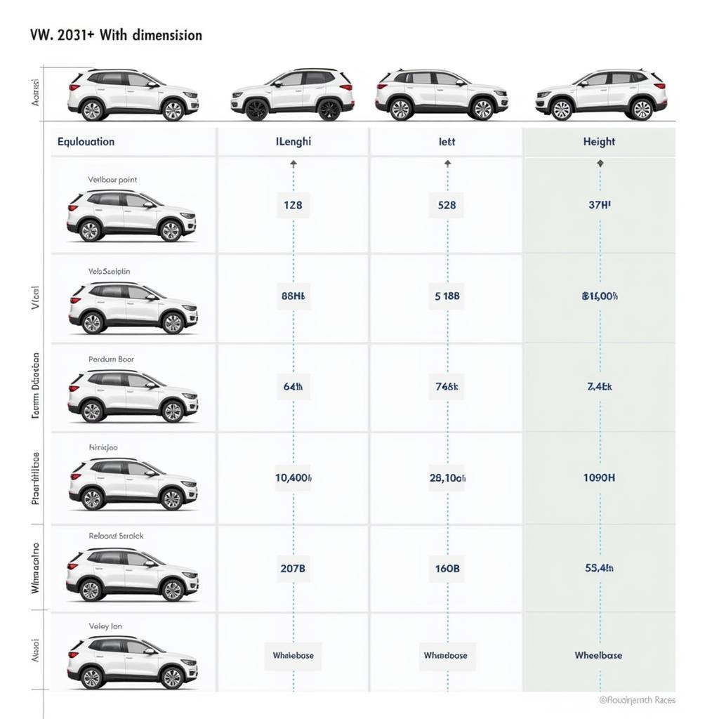 VW ID.4 Dimensions Vergleich