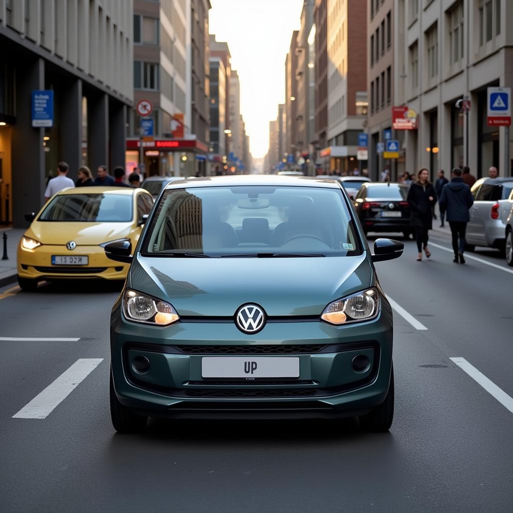 VW Move Up im Stadtverkehr.