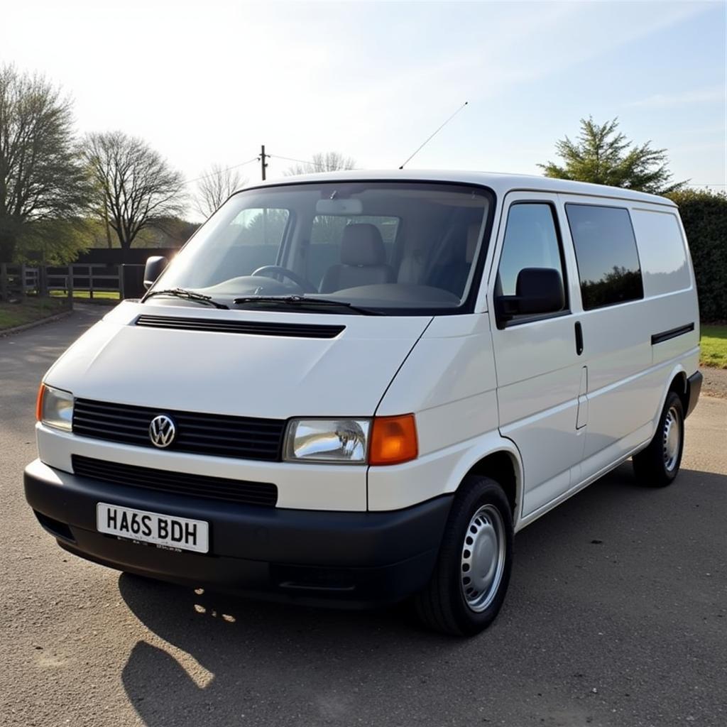 Gebrauchter VW T4 Multivan in gutem Zustand von außen.