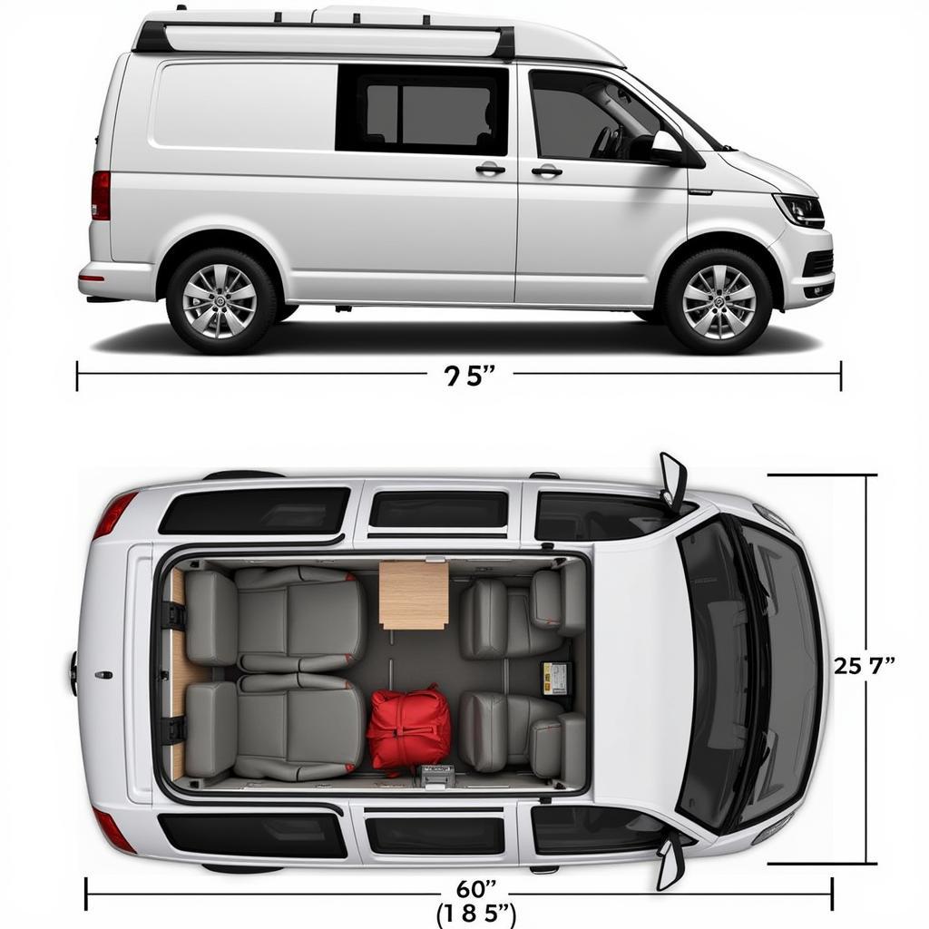 VW T5 Multivan Maße: Laderaum