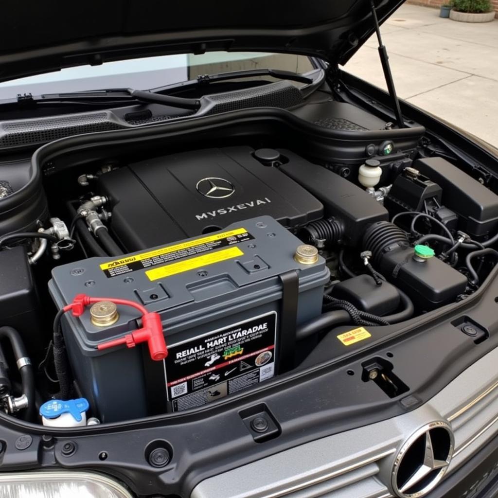 W205 Neue Batterie einbauen