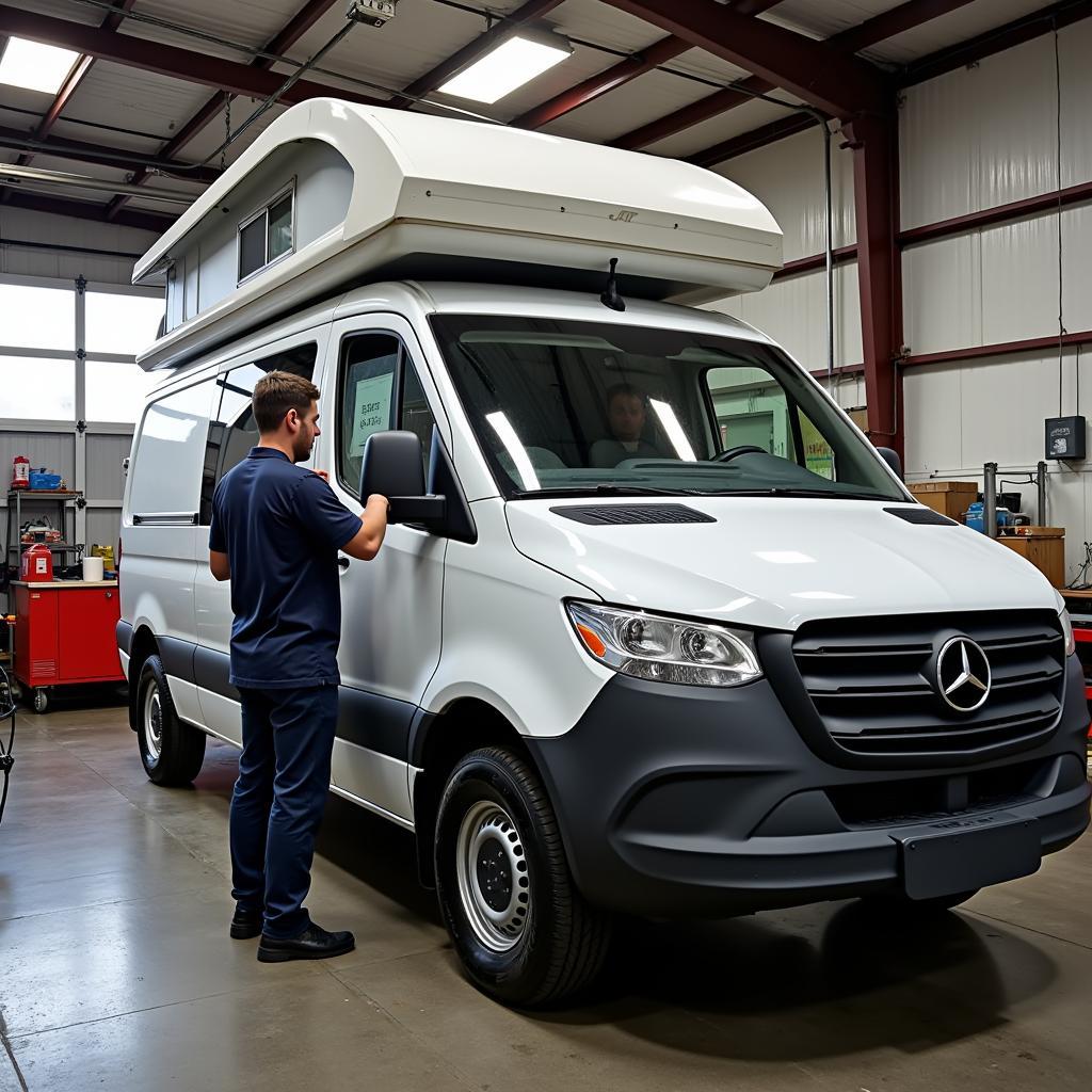 Wohnmobil Werkstatt Inspektion