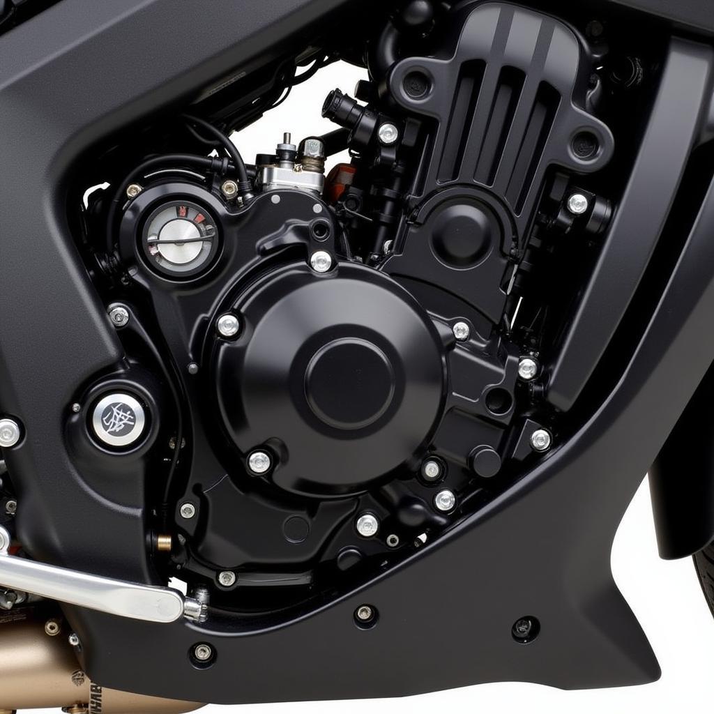 Detailansicht des Yamaha R3 Motors