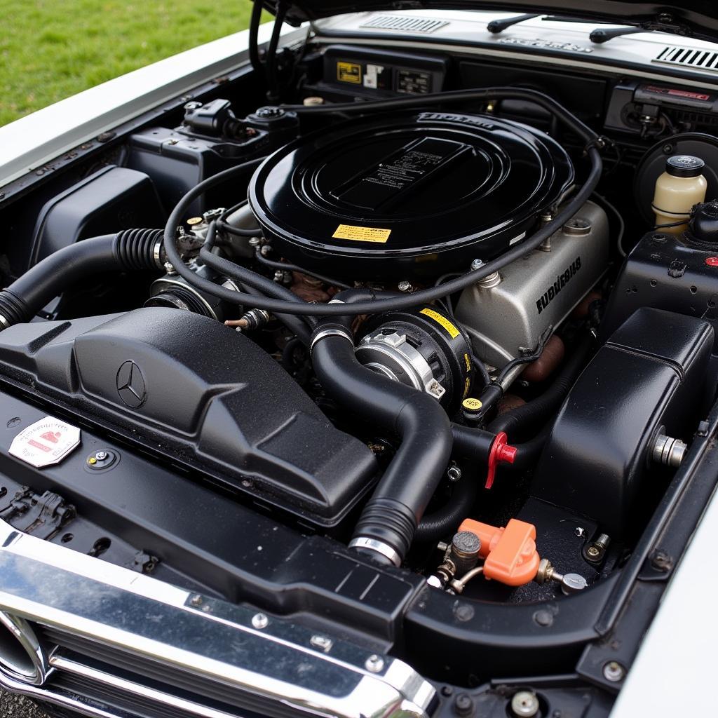 Motor des 1980 Benz SL