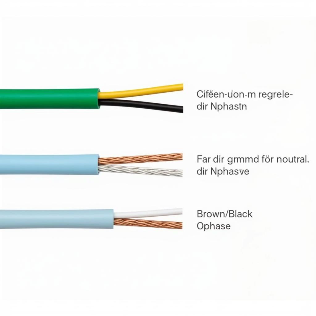 Farbcodierung der Adern eines 3-adrigen Kabels