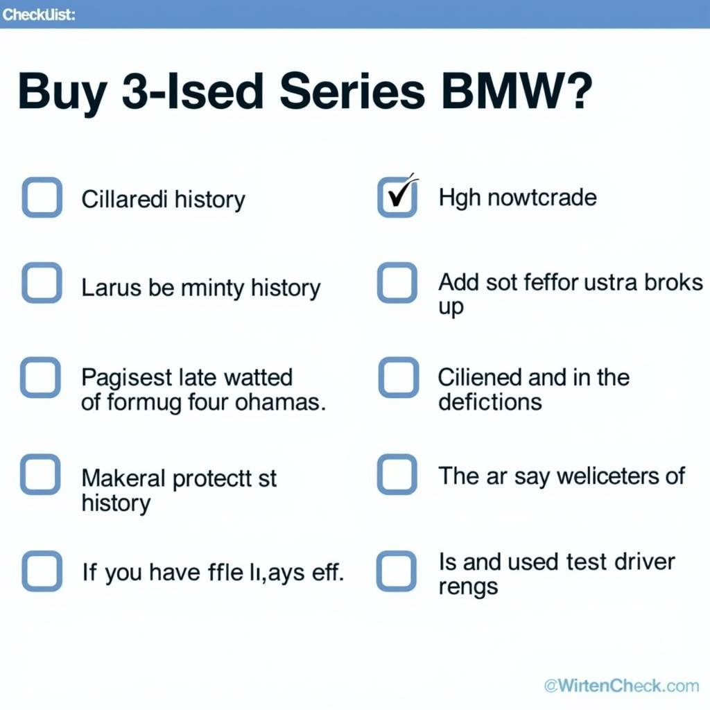 Checkliste für den Gebrauchtwagenkauf eines 3er BMW