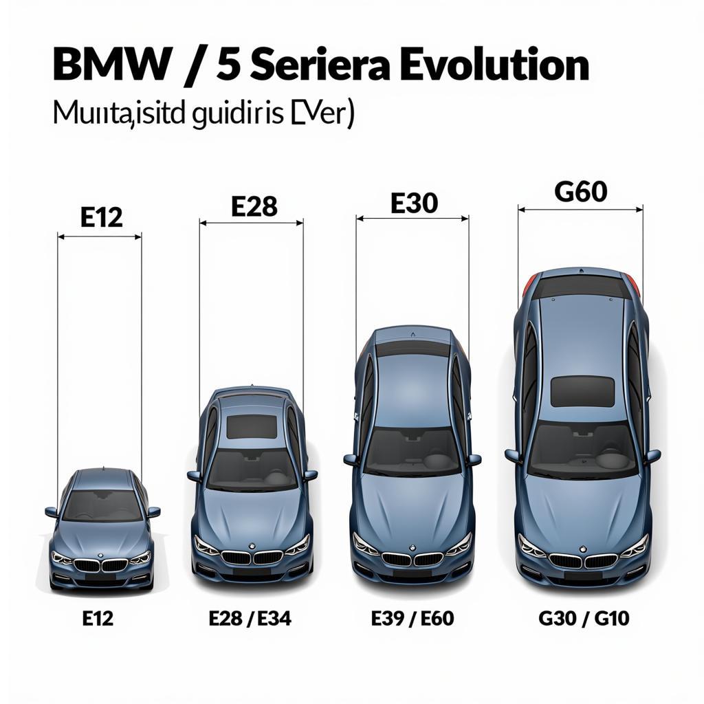 Entwicklung der 5er BMW Breite über die Generationen