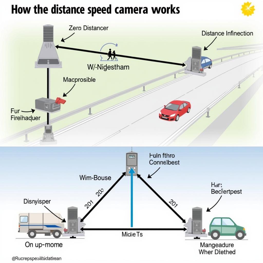 Funktionsweise eines Abstandsblitzers auf der Autobahn