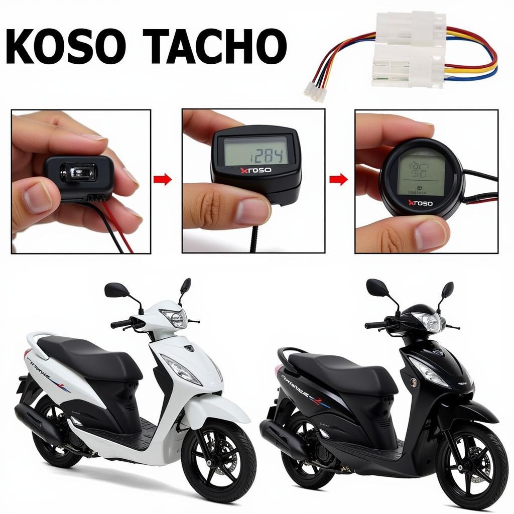 Koso Tacho Installation am Aerox