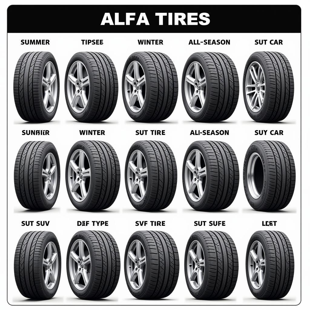 Alfa Tires Produktpalette: Sommer-, Winter- und Ganzjahresreifen für PKW, SUV und Transporter