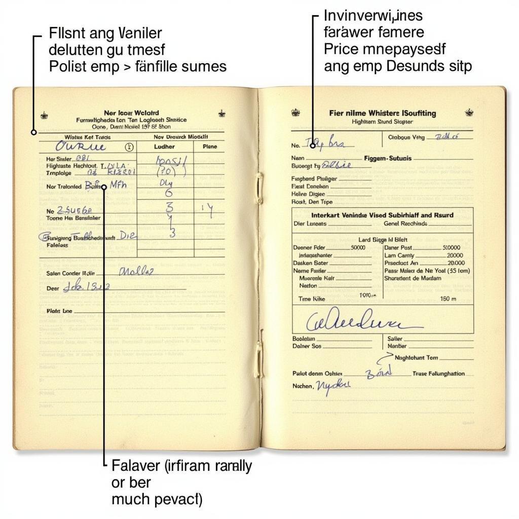 Beispiel eines alten Fahrzeugbriefes