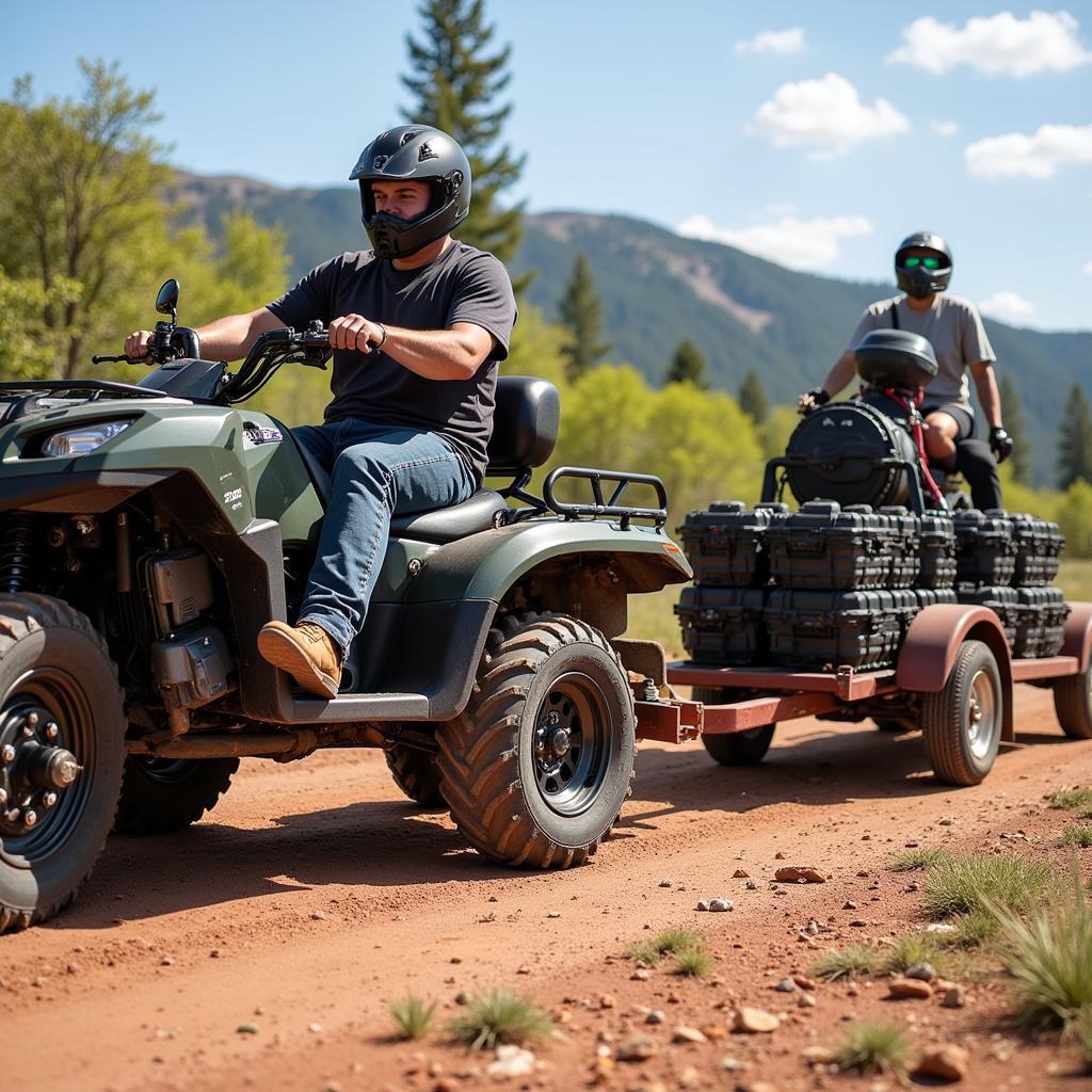 Anhänger für ein Quad mit Bremssystem