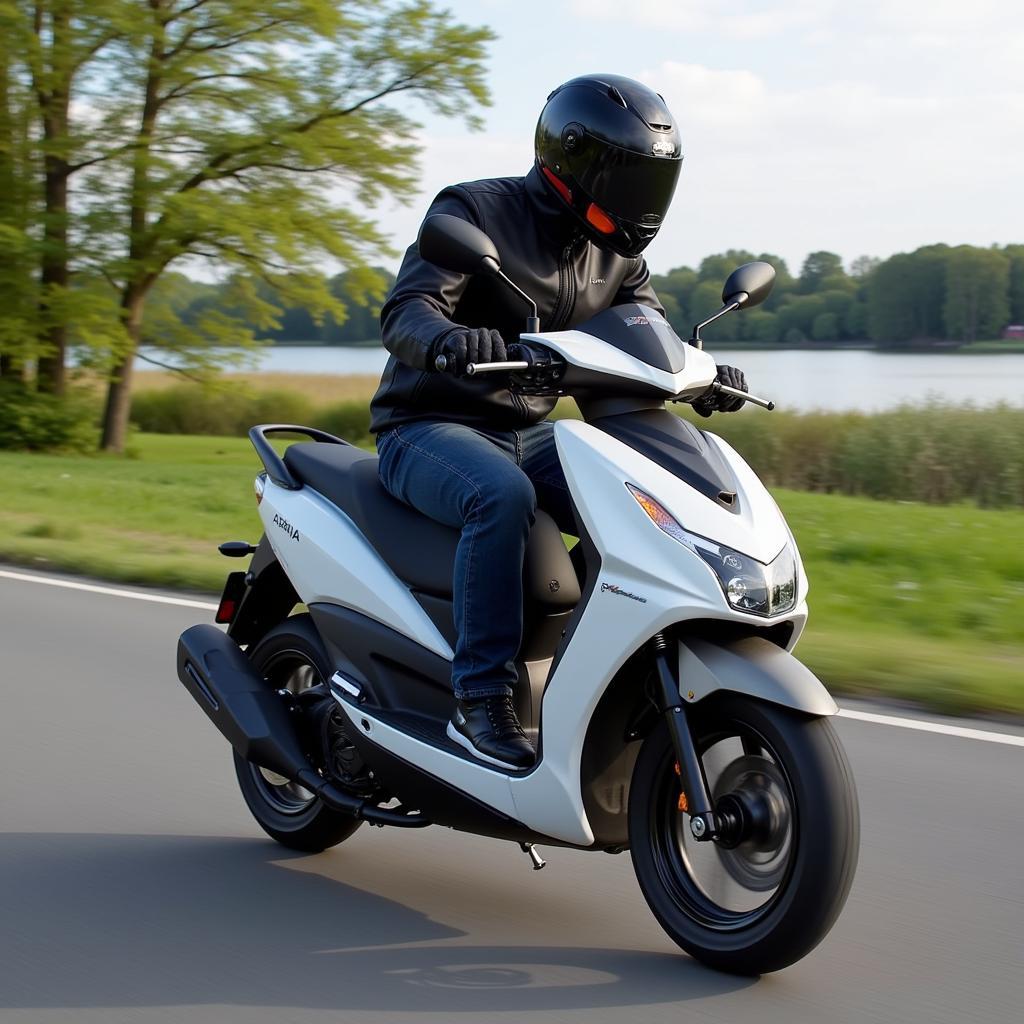 Aprilia SR 125 auf der Straße