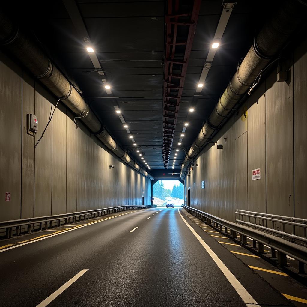 Durchfahrt durch den Arlbergtunnel