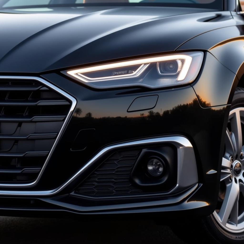 Frontansicht des Audi A3 Sportback 2024 Facelift