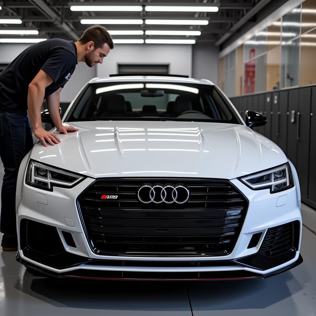 Professionelle Montage eines Audi A4 B8 Bodykits