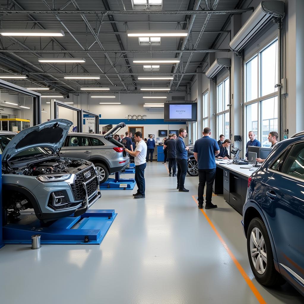 Werkstatt des Audi Autohaus an Rhein & Lippe