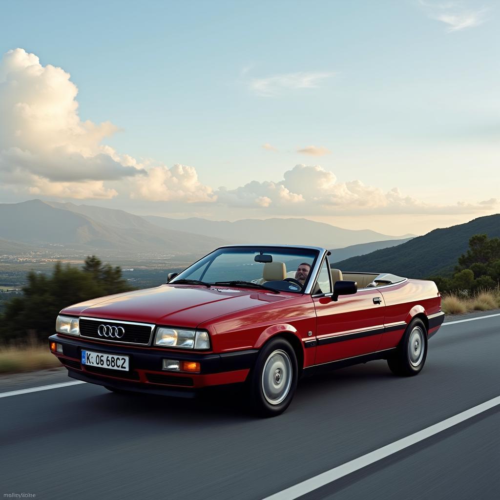 Audi Cabrio Oldtimer auf der Straße