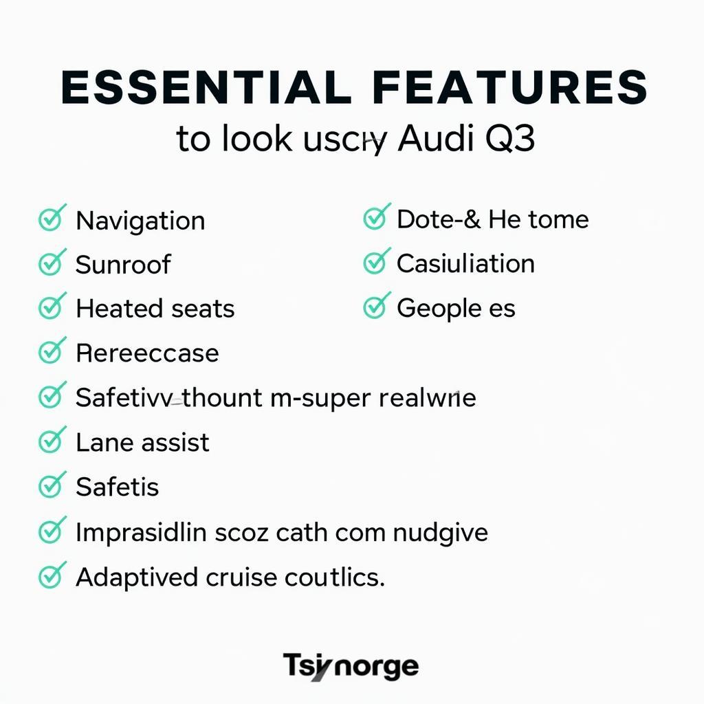 Checkliste für die Ausstattung eines gebrauchten Audi Q3