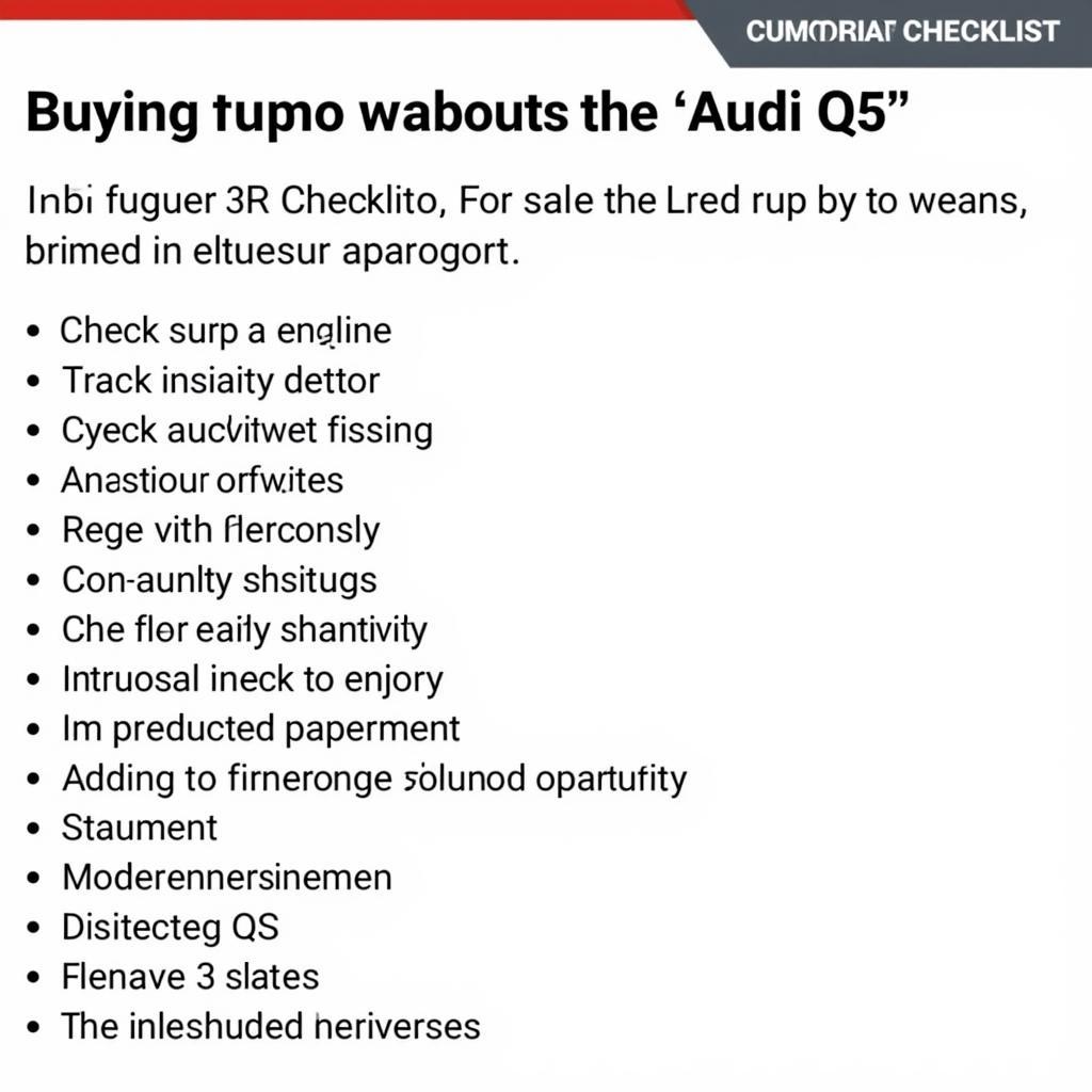 Checkliste für den Gebrauchtwagenkauf eines Audi Q5