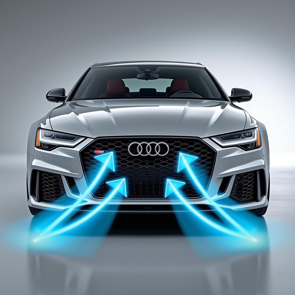 Aerodynamik des Audi RS6 Front: Form und Funktion