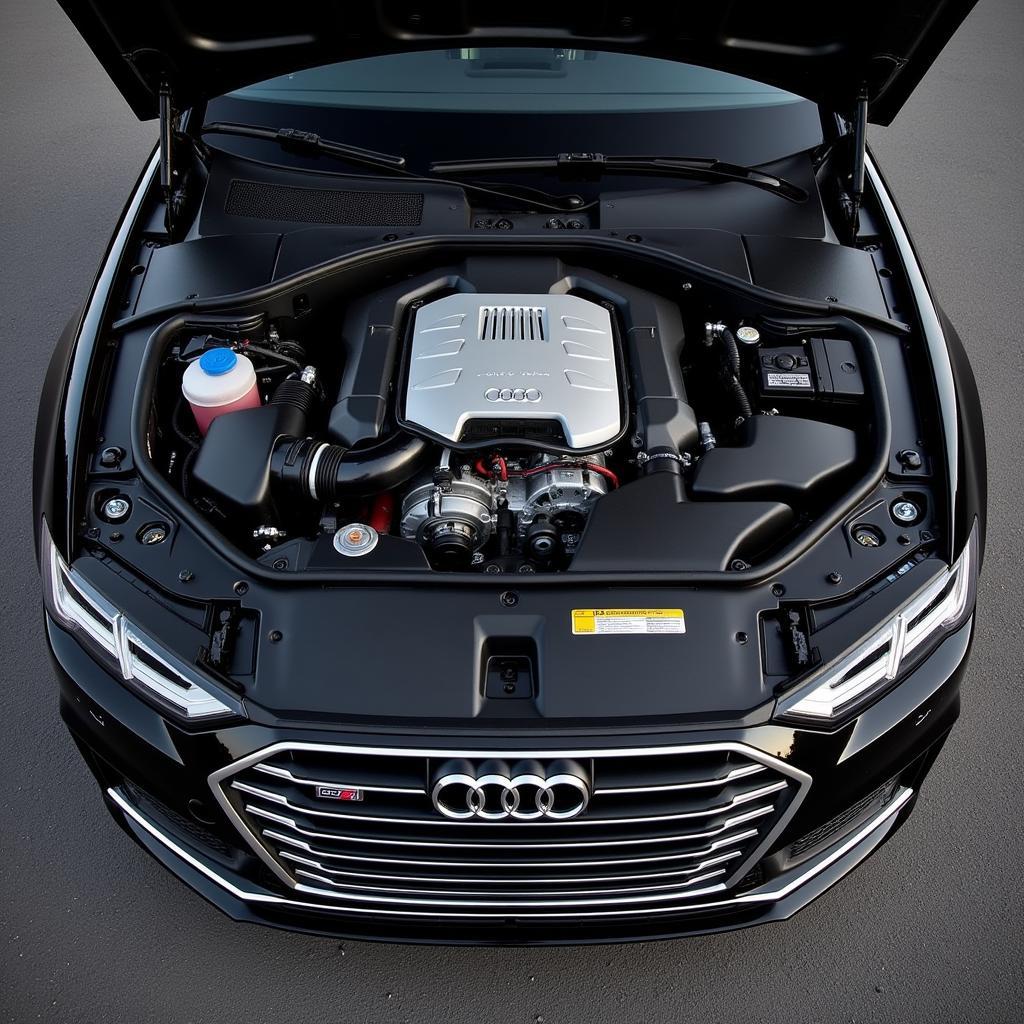 Audi W12 Motor im Motorraum