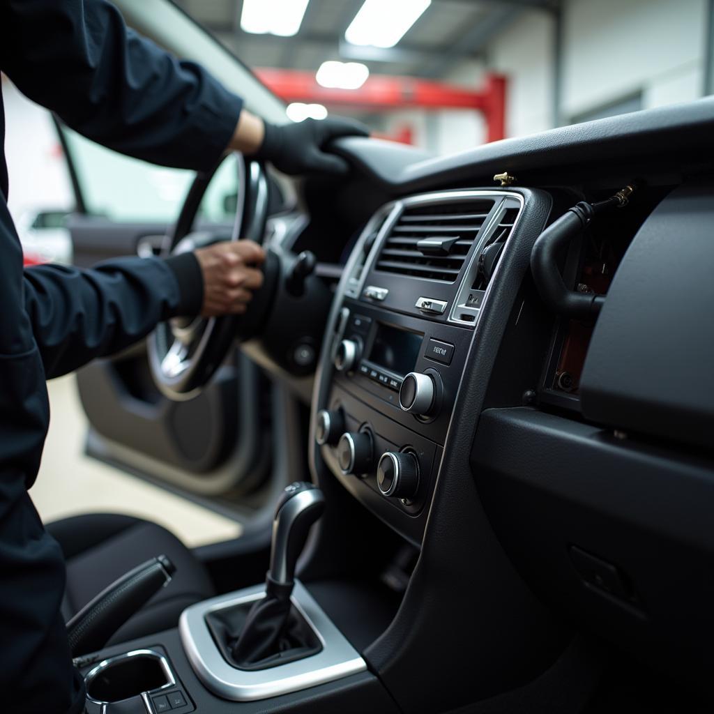 Reparatur der Auto Klimaanlage in der Werkstatt