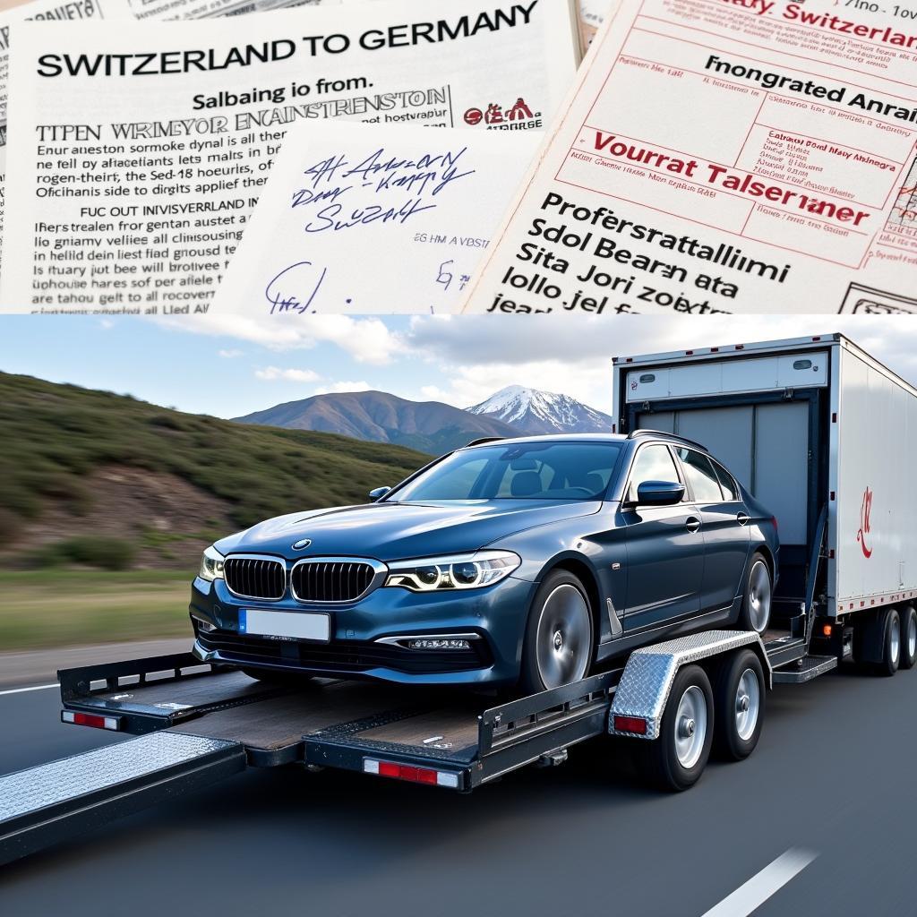 Transport eines Autos von der Schweiz nach Deutschland