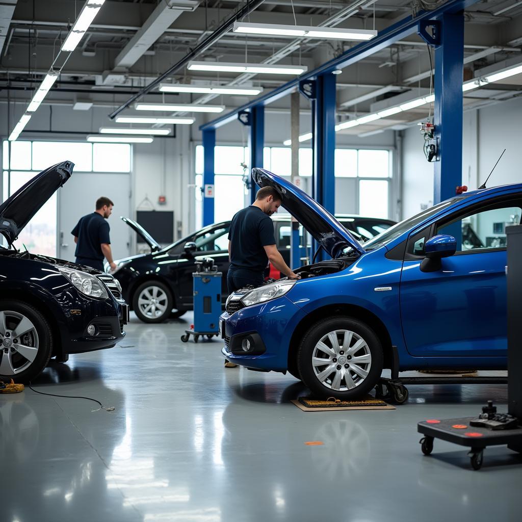 Autowerkstatt mit Fokus auf Qualität